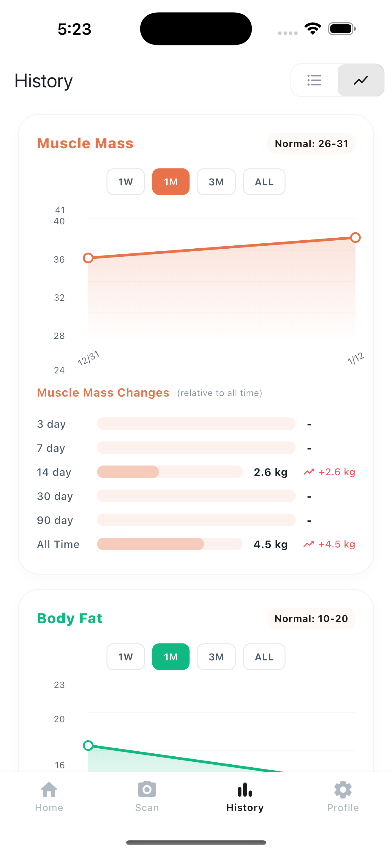 기록 & 추세 분석 - 스크린샷 5